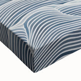 Abstract Electric Wave Art - Flowing Blue and White Modern Decor Canvas