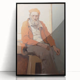 Expressive Electric Wall Art - Warm Portrait of Man in Orange Tones