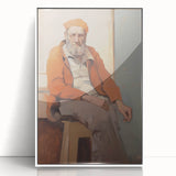 Expressive Electric Wall Art - Warm Portrait of Man in Orange Tones