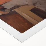 Expressive Electric Wall Art - Warm Portrait of Man in Orange Tones