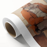 Expressive Electric Wall Art - Warm Portrait of Man in Orange Tones