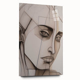 Abstract Electric Portrait - Modern Geometric Art for Contemporary Decor