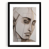 Abstract Electric Portrait - Modern Geometric Art for Contemporary Decor