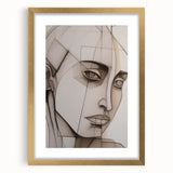 Abstract Electric Portrait - Modern Geometric Art for Contemporary Decor