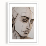 Abstract Electric Portrait - Modern Geometric Art for Contemporary Decor