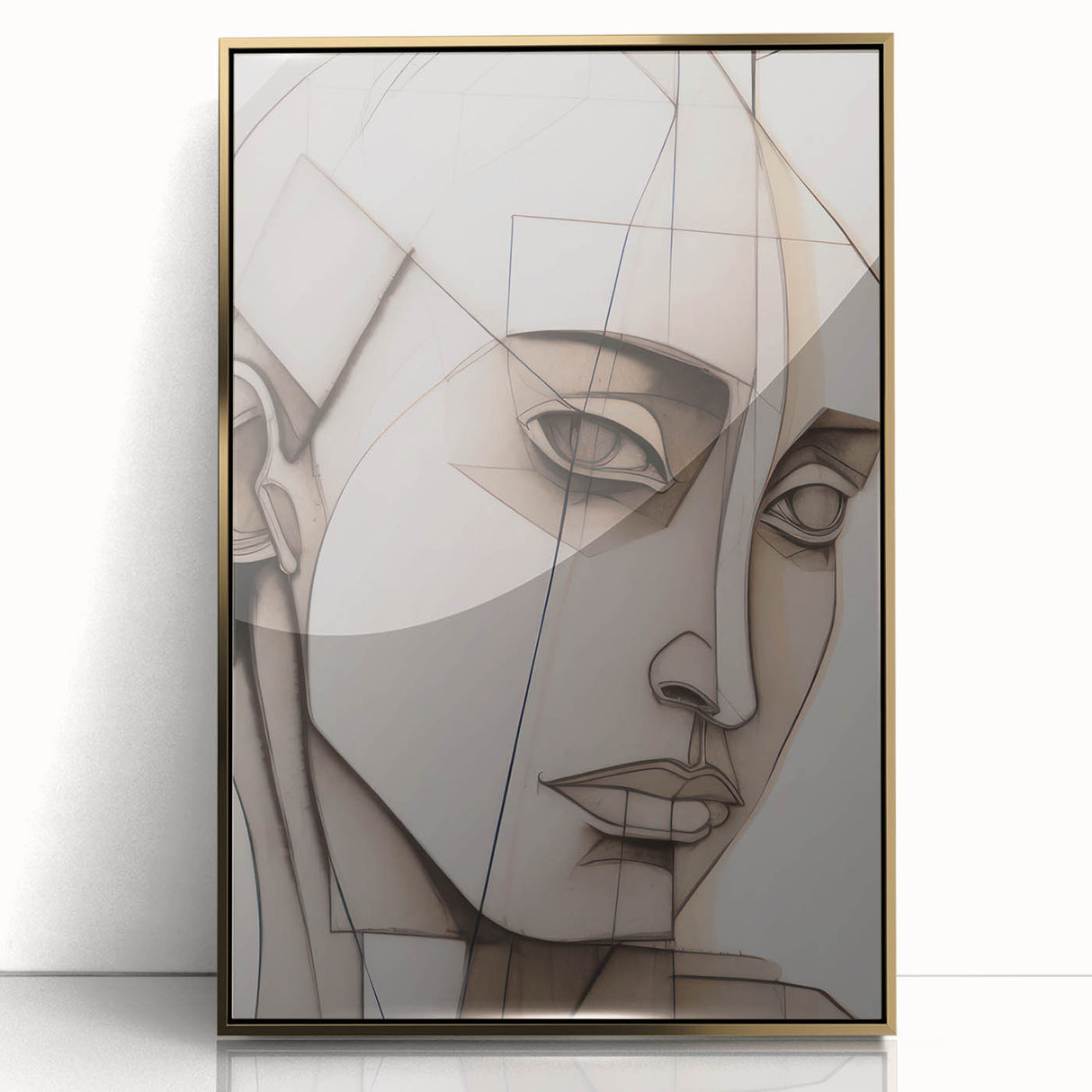 Abstract Electric Portrait - Modern Geometric Art for Contemporary Decor