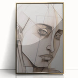 Abstract Electric Portrait - Modern Geometric Art for Contemporary Decor