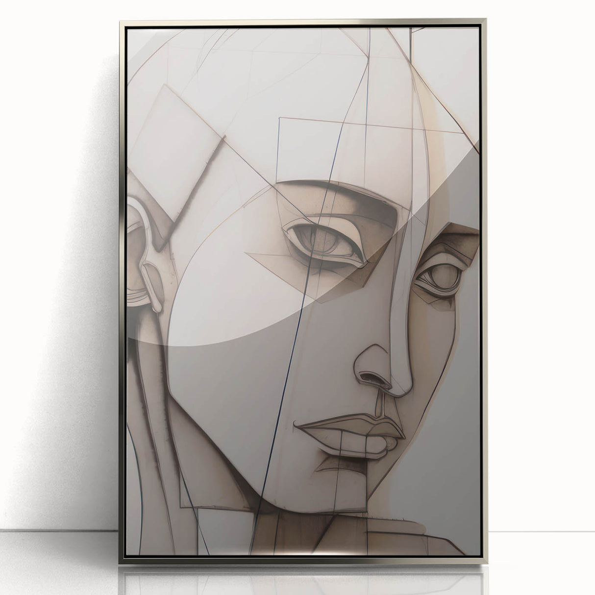 Abstract Electric Portrait - Modern Geometric Art for Contemporary Decor