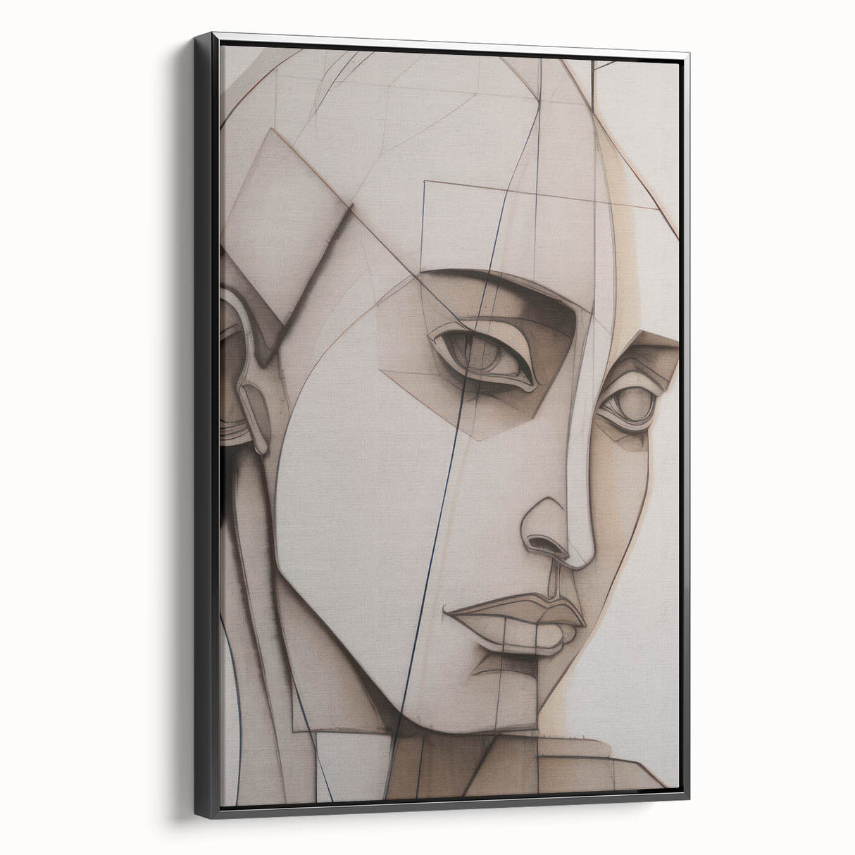 Abstract Electric Portrait - Modern Geometric Art for Contemporary Decor