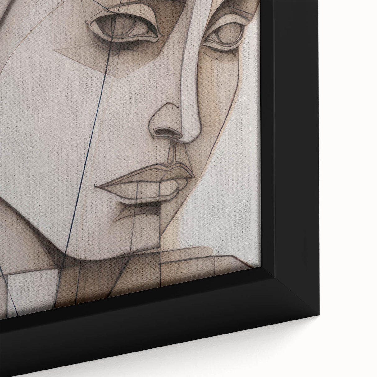 Abstract Electric Portrait - Modern Geometric Art for Contemporary Decor