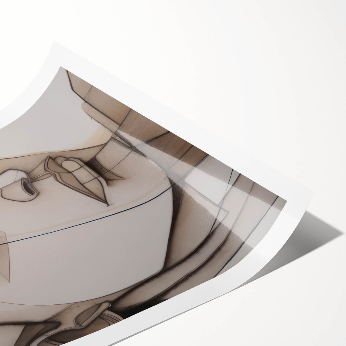Abstract Electric Portrait - Modern Geometric Art for Contemporary Decor