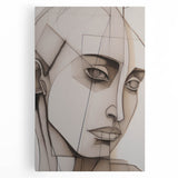 Abstract Electric Portrait - Modern Geometric Art for Contemporary Decor