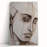 Abstract Electric Portrait - Modern Geometric Art for Contemporary Decor