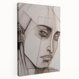 Abstract Electric Portrait - Modern Geometric Art for Contemporary Decor