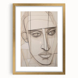 Geometric Electric Portrait - Abstract Minimalist Art for Modern Spaces