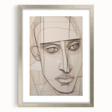 Geometric Electric Portrait - Abstract Minimalist Art for Modern Spaces