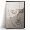 Geometric Electric Portrait - Abstract Minimalist Art for Modern Spaces