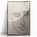 Geometric Electric Portrait - Abstract Minimalist Art for Modern Spaces
