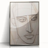 Geometric Electric Portrait - Abstract Minimalist Art for Modern Spaces