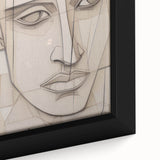 Geometric Electric Portrait - Abstract Minimalist Art for Modern Spaces