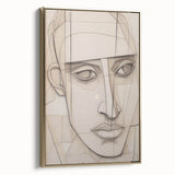 Geometric Electric Portrait - Abstract Minimalist Art for Modern Spaces