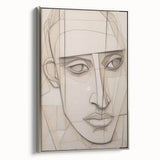 Geometric Electric Portrait - Abstract Minimalist Art for Modern Spaces