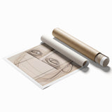 Geometric Electric Portrait - Abstract Minimalist Art for Modern Spaces