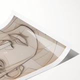 Geometric Electric Portrait - Abstract Minimalist Art for Modern Spaces