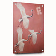 Elegant Electric Cranes Art – Modern Vibrant Electric Wall Canvas Decor