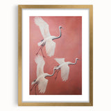 Elegant Electric Cranes Art – Modern Vibrant Electric Wall Canvas Decor