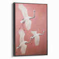 Elegant Electric Cranes Art – Modern Vibrant Electric Wall Canvas Decor