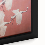 Elegant Electric Cranes Art – Modern Vibrant Electric Wall Canvas Decor