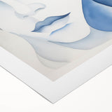 Abstract Electric Portrait - Blue Fluid Face Art for Modern Decor