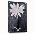 Minimalist Electric Flower Art - Black and White Floral Canvas Decor