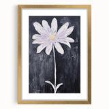 Minimalist Electric Flower Art - Black and White Floral Canvas Decor