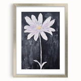 Minimalist Electric Flower Art - Black and White Floral Canvas Decor