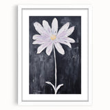 Minimalist Electric Flower Art - Black and White Floral Canvas Decor