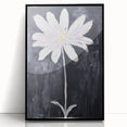 Minimalist Electric Flower Art - Black and White Floral Canvas Decor