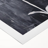 Minimalist Electric Flower Art - Black and White Floral Canvas Decor