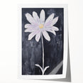 Minimalist Electric Flower Art - Black and White Floral Canvas Decor