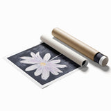 Minimalist Electric Flower Art - Black and White Floral Canvas Decor