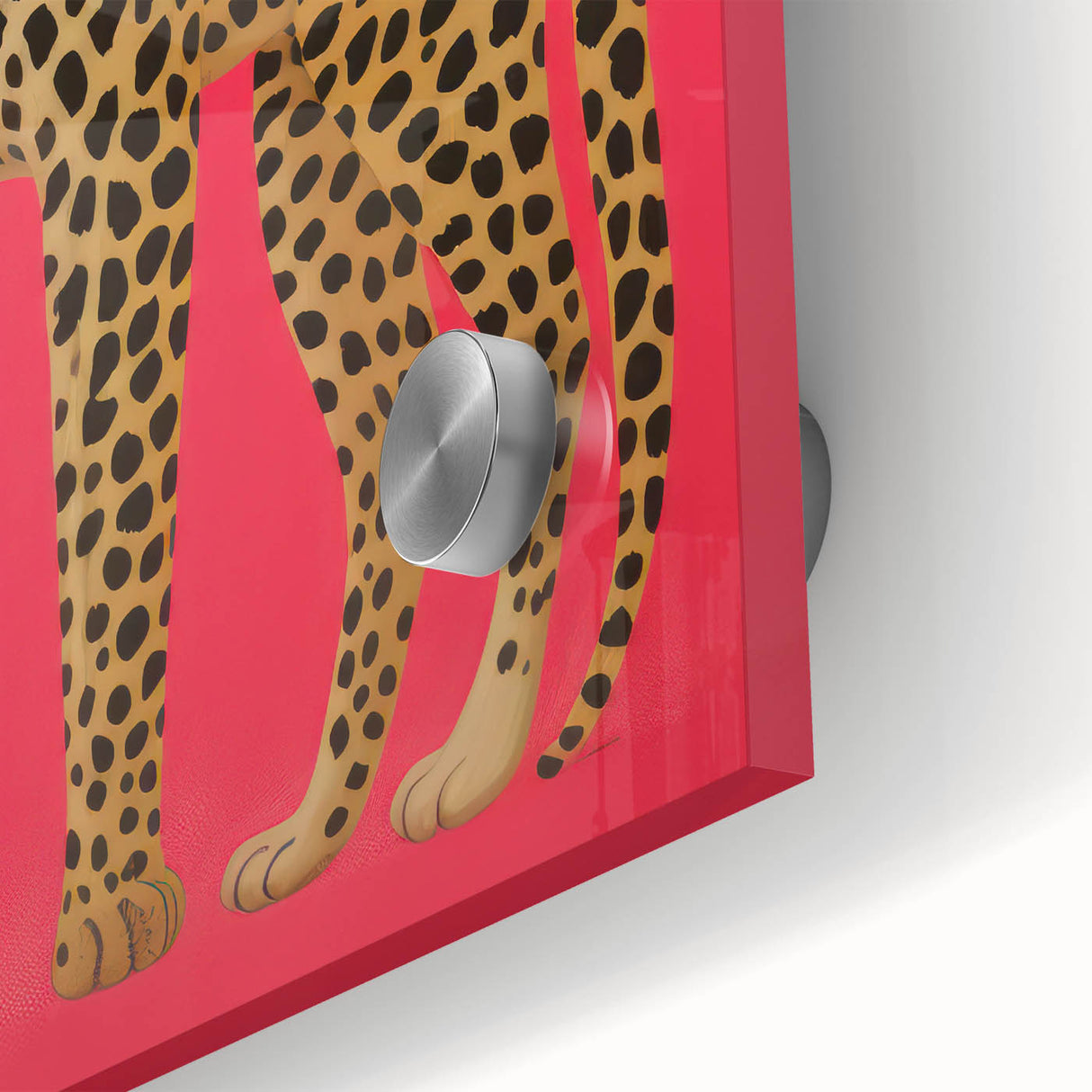 Vibrant Leopard Electric Art - Bold Animal Print Canvas for Modern Decor