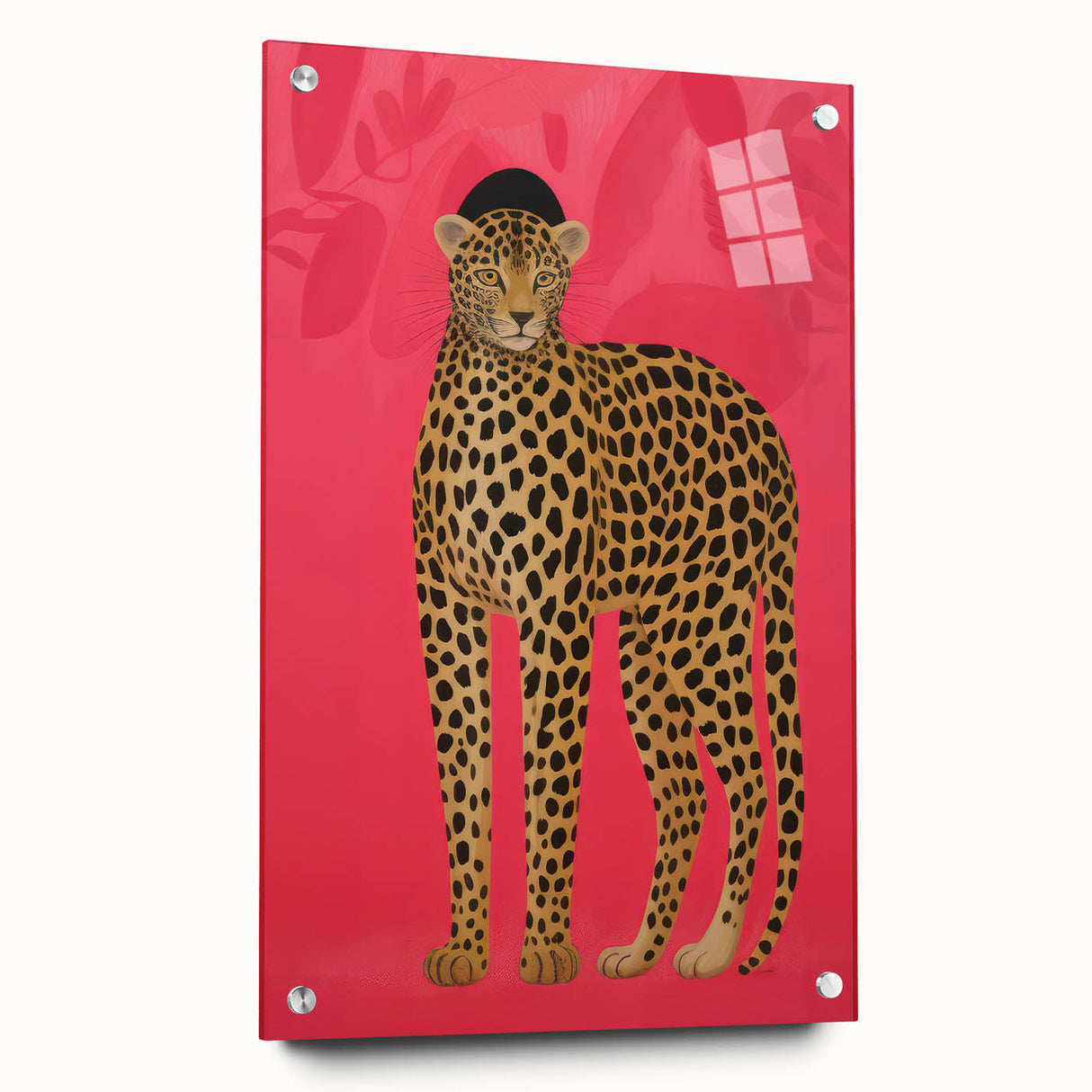 Vibrant Leopard Electric Art - Bold Animal Print Canvas for Modern Decor