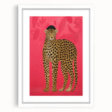 Vibrant Leopard Electric Art - Bold Animal Print Canvas for Modern Decor