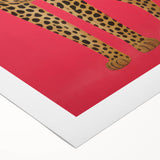 Vibrant Leopard Electric Art - Bold Animal Print Canvas for Modern Decor