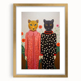 Playful Leopard Duo Art - Vibrant Animal Print Canvas for Modern Spaces