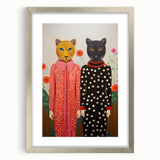 Playful Leopard Duo Art - Vibrant Animal Print Canvas for Modern Spaces