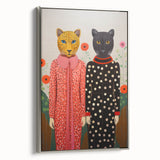 Playful Leopard Duo Art - Vibrant Animal Print Canvas for Modern Spaces
