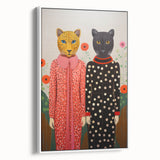 Playful Leopard Duo Art - Vibrant Animal Print Canvas for Modern Spaces