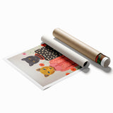 Playful Leopard Duo Art - Vibrant Animal Print Canvas for Modern Spaces